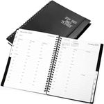 Kesote A5 Agenda 2024-2025 Academic Planner 2024-2025 Monthly Weekly Planner 2024-2025 Spiral Notebook for Journal Office School, Black-8.2×6.5"