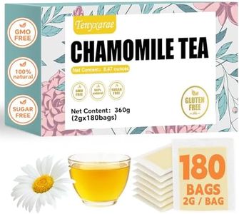 Chamomile Tea Bags–180 Tea Bags (2g/Bag), Made from 100% Natural Chamomile Flowers | Helps with Digestion and Improve Sleep | Caffeine-Free | Sugar-Free | Gluten-Free | Vegan | Eco-Friendly Tea Bags