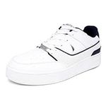 Nautica Men's Low-Top Fashion Sneakers - Lace-Up Trainers for Stylish Basketball Style and Comfortable Walking Shoes, White Navy, 12