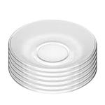 WHJY 6 pcs Clear Glass Plates, 4 in