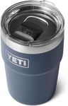 YETI Rambler Cup, Vacuum Insulated Stainless Steel Stackable Cup with Magslider Lid, Navy, 16 oz (473 ml)