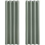 PONY DANCE Thermal Blackout Curtains Eyelet - Super Soft Extra Long Curtains for Living Room Privacy Protection Window Treatment Drapes for Bedroom Nursery, Sage Green, 2 Panels, 46 x 90 Inch