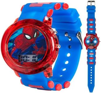 Accutime Marvel Spider-Man Digital Watch for Kids, Red/Blue, Digital Quartz