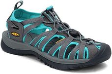 KEEN Women’s Whisper Closed Toe Durable Comfortable Easy On Washable Adventure Sandals, Dark Shadow/Ceramic, 7