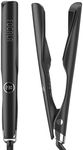 FOCALA Hair Straightener and Curler 2 in 1, Twist Curling Iron Hair Straighteners for Straightening and Curling Wavys/Curls, Dual Voltage 1 Inch（Black）