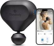Theragun Mini 2.0 - Handheld Electric Massage Gun - Compact Deep Tissue Treatment for any Athlete On The Go - Portable Percussion Massager with QuietForce Technology & 3 Foam Attachments (Black)
