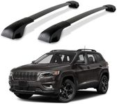 ZDKK Cross Bars Cargo Roof Racks Rooftop Rails Luggage Rack Adjustable for 2014-2022 Cherokee Canoe Kayak Bike Snowboard Skiboard Black