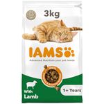 IAMS Complete Dry Cat Food for Adult 1+ Cats with Lamb 3 kg