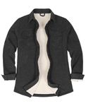 ThCreasa Shirt Jacket Women Sherpa Fleece Lined Button Down Long Sleeve Warm Petite Womens Fannel Shacket Dark Grey XS