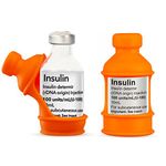 3 Pack Insulin Vial Bottle Protector Sleeve for Diabetic, Silicone Insulin Bottle Protective Case to Protect Insulin Vial from Breaking (Orange)