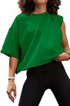 Baggy T Shirts for Women Gym Pure Green