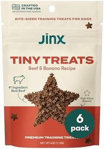 Jinx Beef & Banana Training Treats for Dogs and Puppies, Low-Calorie, All Natural, Slow-Smoked Real Beef, No Fillers 4oz, 6 Pack