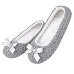 MIXIN Womens Flat Ballet Slippers Foldable Portable Slip On Shoes UK 5