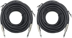 ITSROCK 2 Pack 50ft 1/4 Inch to 1/4 Inch Male Speaker Cable, 30 feet 6.35mm Stereo Audio Connection Cord, 12 Gauge AWG Wire