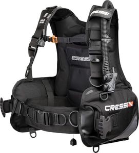 CRESSI Solid Plus BCD XS - Buoyancy Compensator Device Diving Jacket (BCD), Classic Construction, Black, XS, Unisex