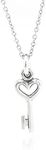 Sterling Silver Tiny Heart Key Char