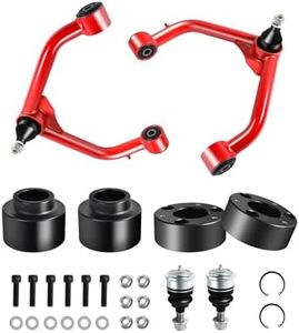 3" Front and 2" Rear Leveling Kit and Front Upper Control Arms Compatible with 2011-2023 Ram 1500 2WD 4WD, 3inch Front and 2inch Rear Lift Kit Set with 2-4" Adjustable Control Arm