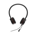 Jabra Evolve 30 II Stereo MS USB-C/A Wired Headset – Ms Teams Certified On-Ear Headphones with Noise Cancelling Mic, USB-C & USB-A Connectivity, Stereo Sound for Calls, Office, Work from Home, Black