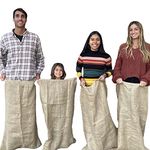 Woolsacks Potato Sack Race Bags for Adults | Large 24" x 40" Burlap Sacks for Sack Races | Great for Birthday Parties, Outdoor Events, Gardening, & More (Pack of 5)