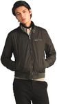 Members Only Original Iconic Racer Jacket for Men | Slim Fit | Lightweight Windbreaker | Versatile Style | Comfortable (Dark Green, 3X-Large)