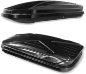 Car Roof Box, 450L Capacity Extra-Large Hard Roof Cargo Carrier with Security Keys & Dual Side Opening, Waterproof Rooftop Luggage Storage Box for Car, SUV, Van, Fits Most Cars (Black)