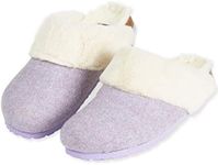 Ladies Mule Slippers DUN95 (6 UK, Orchid Purple)