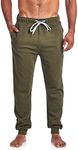 Balanced Tech Men's Jersey Knit Jogger Lounge Pants - Ottoman Ribbed Sage Green - XX-Large
