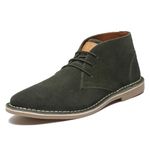 LOUIS STITCH Chukka Boots Men| Suede Leather Boots for Men| Handcrafted Ankle Boot for Men| Formal Office & Business Wear Shoes | Stitch Down Desert Boots | Size-UK08 Moss Green (SDSUCKPL)