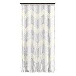 JVL Provence Hanging Wooden Beaded Door, Zig Zag Curtain Screen, 90cm x 180cm Approx, Multi, 90 x 180cm