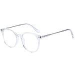 ZENOTTIC Round Clear Lens Glasses for Women, Non-Prescription Eyeglasses Transparent Frame Fake Glasses