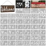 40Pcs Plastic Letter Stencils, Reusable Large Alphabet Stencils Plastic Lettering Number Guide Set for DIY Craft Spraying Painting Drawing Diary Scrapbook Drawing Art Crafting