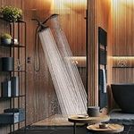 SparkPod Dual Shower Head - 8'' High Pressure 55-Mode Rain Shower Heads with Handheld Spray Combo - Rainfall, Handheld & Dual Mode - Easy Install 3-Way Showerhead with Hose & Holder (Black Matte)