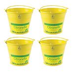 ZOPPER | Citronella Insect Bucket Candles Ideal for Insect & Bugs Repellent with Fresh Lime Scent | Pack of 4