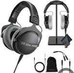 beyerdynamic DT 770 Pro X Limited Edition On-Ear Headphones Bundle with Headphone Splitter + Stereo Plug/Jack M/F Cable + 6Ave Microfiber Cleaning Cloth + Studio Headset Stand