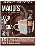 Maud's Dark Hot Chocolate Instant Packets, 16ct. | Loco Hot Cocoa Mix | Gluten free & Dairy Free | Instant Hot Chocolate | Solar Energy Produced | On the Go Hot Chocolate Packets