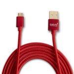 BigBuild Technology RED 2-Metre Faster Charging & Data Transfer Cable for Samsung Galaxy Tab S SM T700, S2 SM T710, S2 SM T715, S2 SM T813, J Max, SM T580 Tablet, 6 Feet 5 Inches Gold Plated