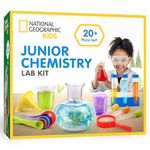 NATIONAL GEOGRAPHIC Kids Junior Chemistry Set - Full Early Learning Lab Kit with 50 Science Experiments for Kids & 20+ Lab Tools, Chemistry Set