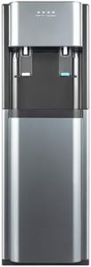 Bottom Loading Water Dispenser with Heating & Cooling - 110V Instant Hot/Cold Water for 3 or 5 Gallon Bottles, Energy-Efficient, Child Safety Lock & Anti-Scalding Design Stainless in Gold/Gray. (Gray)