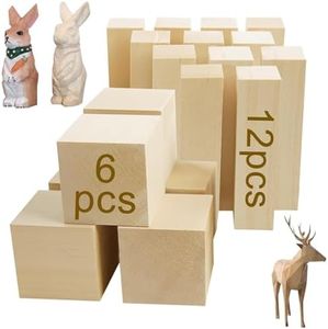 18 pcs Basswood Carving Kit,Basswood Carving Whittling Blocks for Beginners,Carving Wood for Whittling Wood