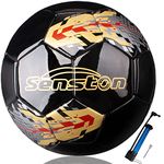 Senston Soccer Ball Official Size 5 for Kids and Adult Training Match Ball Football Balls with Pump