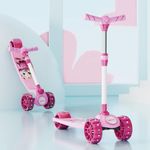 Lifelong Scooter for Kids 3+ Years - Foldable Kids Scooter with PVC Wheels & Adjustable Height - Kick Scooter Capacity 50kg- Baby Scooter Toys for 3+ Year Old boy & Girl - Skate Scooter (LLKS17)