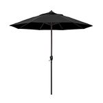 California Umbrella ATA908117-F32 9' Olefin Fabric Aluminum Market Umbrella with Bronze Pole, Black, 108 X 108 X 102