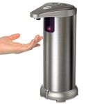 Elewel Auto soap Dispense，Electric Soap Dispenser, Infrared Automatic Soap Dispenser, Brushed Stainless Steel Touchless Auto Hand Soap Dispenser for Bathroom Kitchen Hotel Restaurant.