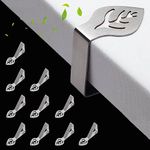 Table Cloth Holder Clips 10 Pack, Leaf Shape Picnic Tablecloth Clip Outdoor Large Heavy Duty Stainless Steel Decorative Cover Clamp Pin for Party Wedding Restaurant Camping RV Essential Accessories