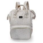 LuvLap Multifunctional Waterproof Diaper Bag for Mothers for Travel, Mother Travel Bag, Premium Oxford Waterproof Material, Large storage capacity with 15 pockets, Off White Stars (all over print)