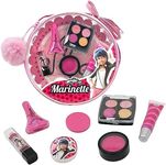 Miraculous Ladybug Kids Makeup Set - 10 Piece Bag with Nail Polish, Hair Chalk, Stickers & More, Curated Gift Sets - Safe, Non-Toxic Pretend Play Cosmetics - Marinette Themed Makeup Kit for Children