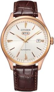 Citizen Orologio Analogo Automatico Giapponese Uomo con Cinturino in Pelle NH8393-05AE