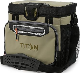 Titan by Arctic Zone Deep Freeze Cooler - 16 Can Zipperless Hardbody Cooler - Deep Freeze Insulation, HardBody Liner, and SmartShelf - Moss