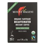 Mount Hagen, Organic Fair Trade Decaf Instant Coffee,Single Sticks, Pack of 8, Size 1.76 OZ - No Artificial Ingredients Fair Trade Item 95%+ Organic