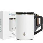 Elemental Summit Insulated Coffee Mug with Lid & Handle, Lightweight Camp Mug, Triple Wall Stainless Steel Vacuum Insulated Mug, Hot and Cold Thermal Coffee Tumbler, 16oz - White